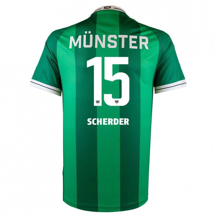 Danxen Dames Simon Scherder #15 Groen Wit Thuisshirt Thuistenue 2025/26 T-Shirt