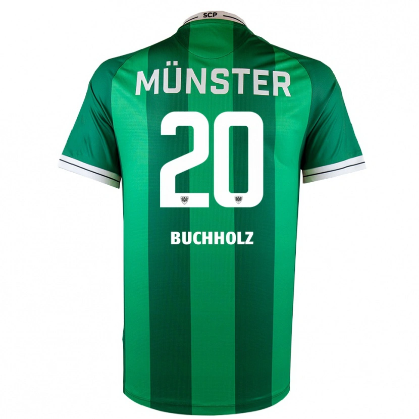 Danxen Dames Julius Buchholz #20 Groen Wit Thuisshirt Thuistenue 2025/26 T-Shirt