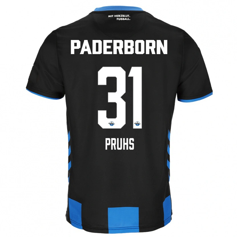 Danxen Dames Florian Pruhs #31 Zwart Blauw Thuisshirt Thuistenue 2025/26 T-Shirt