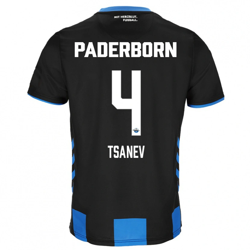 Danxen Dames Simeon Tsanev #4 Zwart Blauw Thuisshirt Thuistenue 2025/26 T-Shirt