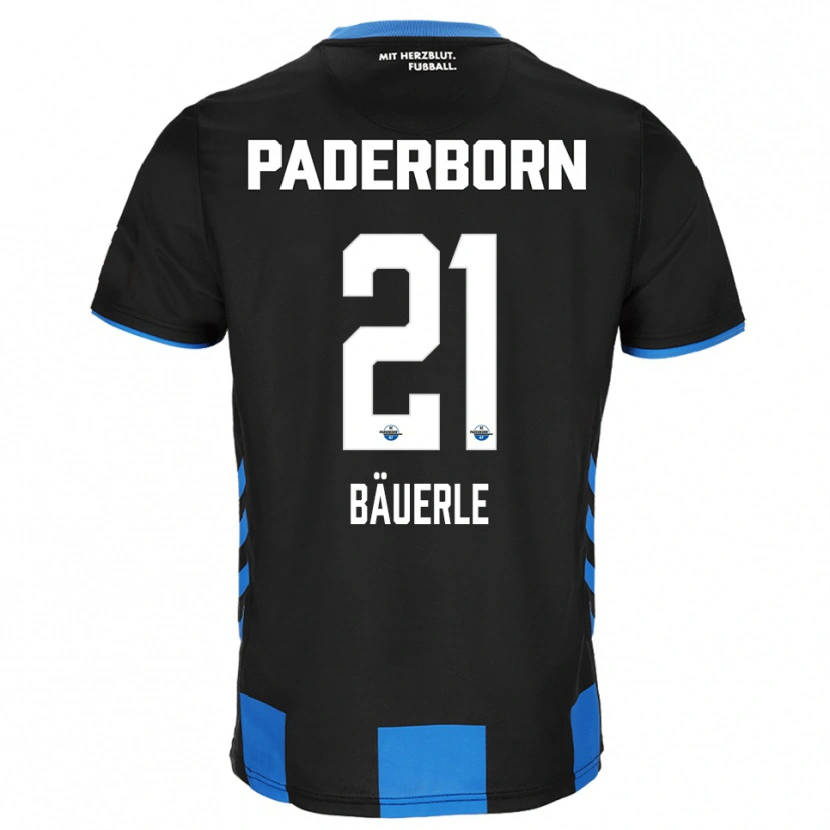 Danxen Dames Anton Bäuerle #21 Zwart Blauw Thuisshirt Thuistenue 2025/26 T-Shirt