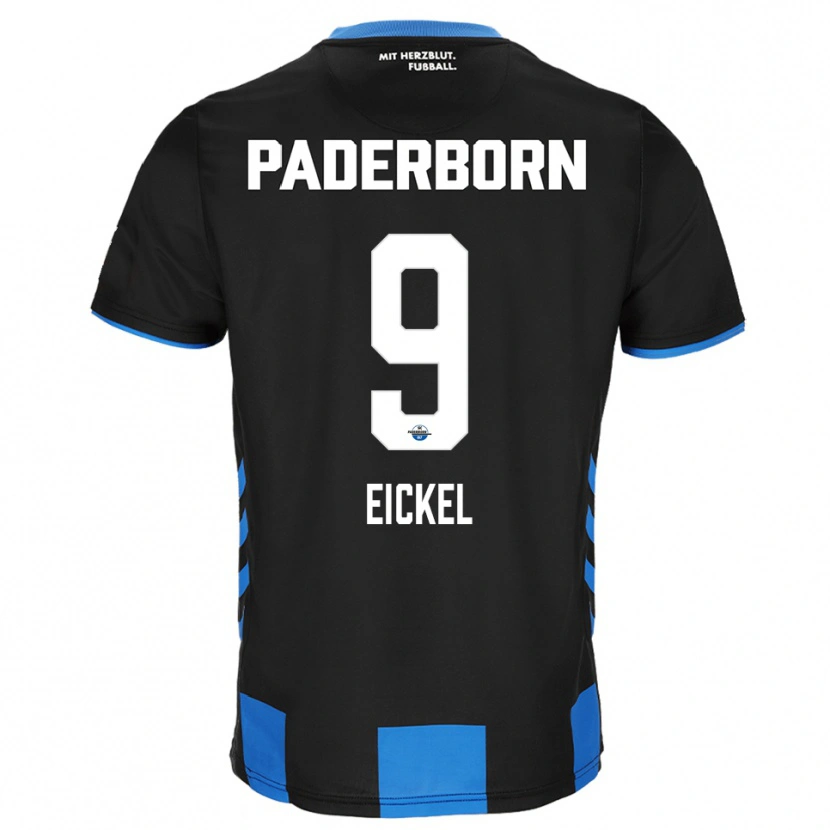 Danxen Dames Lasse Eickel #9 Zwart Blauw Thuisshirt Thuistenue 2025/26 T-Shirt