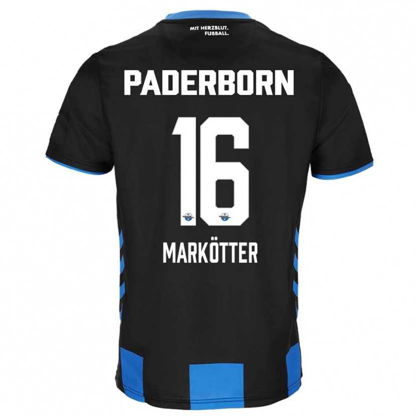 Danxen Dames Jonah Markötter #16 Zwart Blauw Thuisshirt Thuistenue 2025/26 T-Shirt