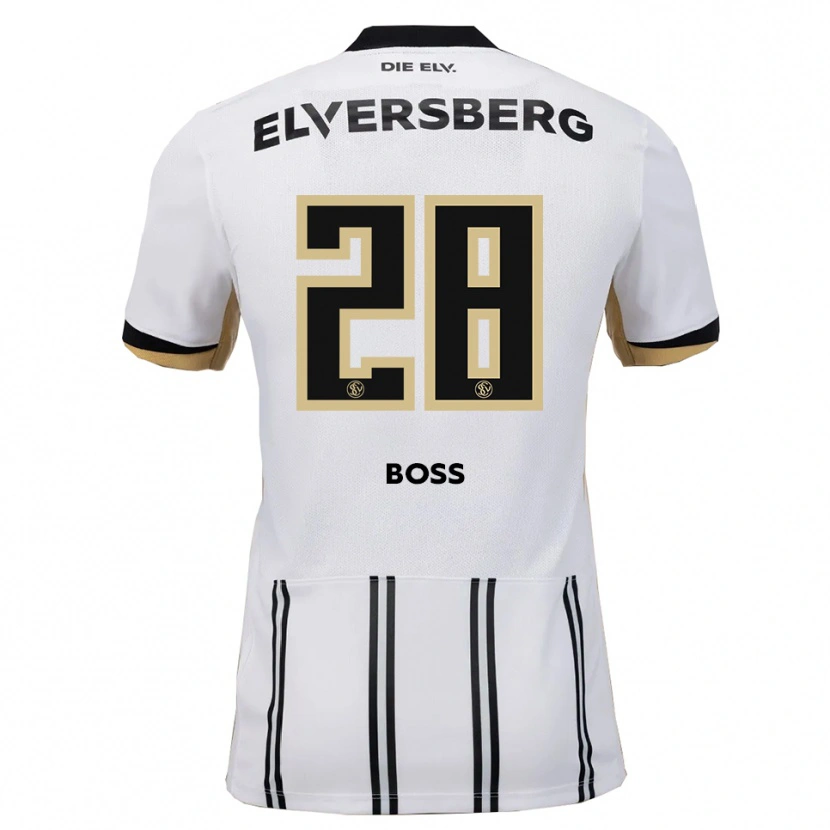 Danxen Dames Tim Boss #28 Wit Zwart Thuisshirt Thuistenue 2025/26 T-Shirt