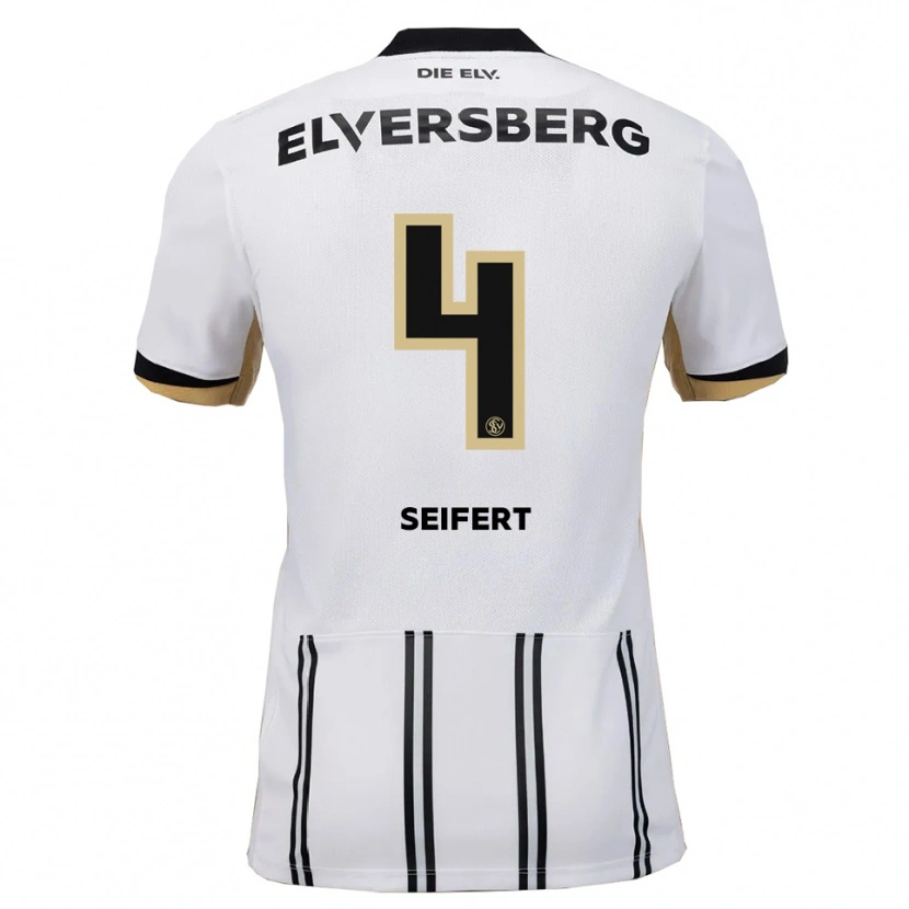 Danxen Dames Luis Seifert #4 Wit Zwart Thuisshirt Thuistenue 2025/26 T-Shirt