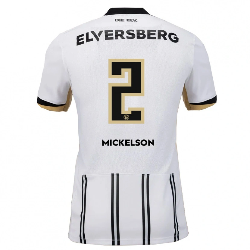 Danxen Dames Nicholas Mickelson #2 Wit Zwart Thuisshirt Thuistenue 2025/26 T-Shirt