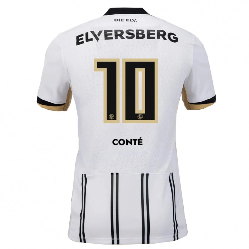 Danxen Dames Bambasé Conté #10 Wit Zwart Thuisshirt Thuistenue 2025/26 T-Shirt