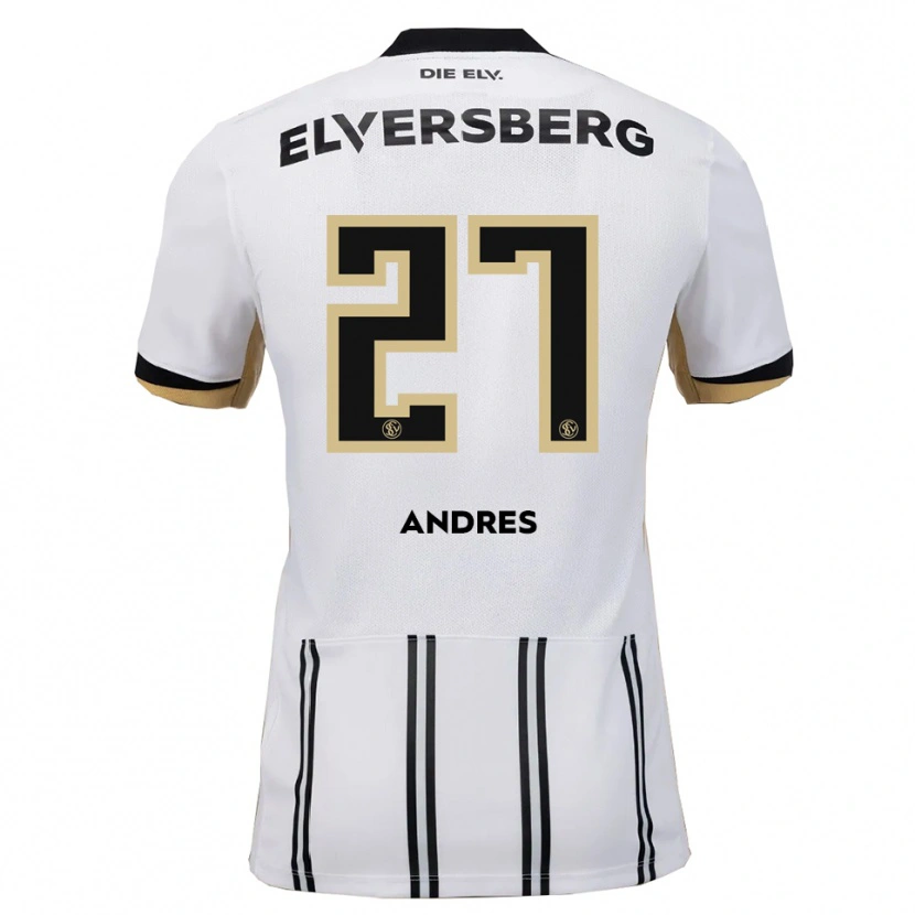 Danxen Dames Alissa Andres #27 Wit Zwart Thuisshirt Thuistenue 2025/26 T-Shirt