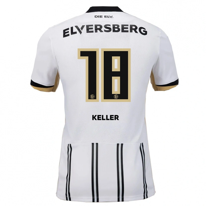 Danxen Dames Tyler Keller #18 Wit Zwart Thuisshirt Thuistenue 2025/26 T-Shirt