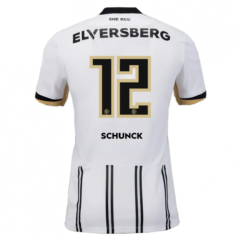 Danxen Dames Jan Schunck #12 Wit Zwart Thuisshirt Thuistenue 2025/26 T-Shirt