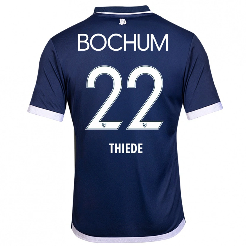 Danxen Dames Niclas Thiede #22 Marine Wit Thuisshirt Thuistenue 2025/26 T-Shirt