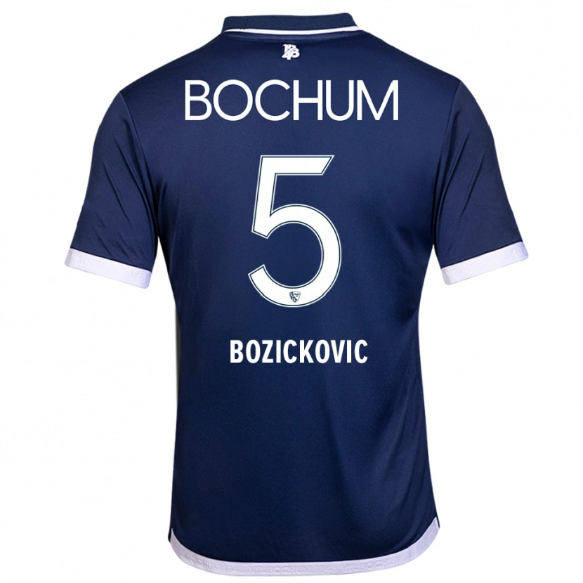 Danxen Dames Niko Bozickovic #5 Marine Wit Thuisshirt Thuistenue 2025/26 T-Shirt