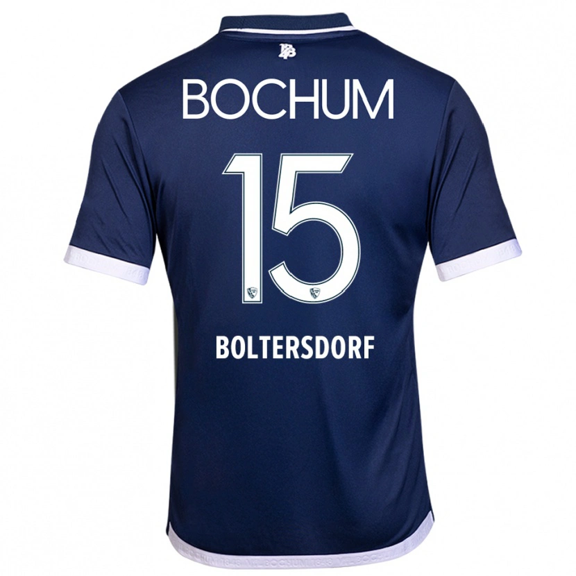 Danxen Dames Sebastian Boltersdorf #15 Marine Wit Thuisshirt Thuistenue 2025/26 T-Shirt