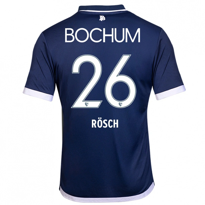Danxen Dames Romario Rösch #26 Marine Wit Thuisshirt Thuistenue 2025/26 T-Shirt