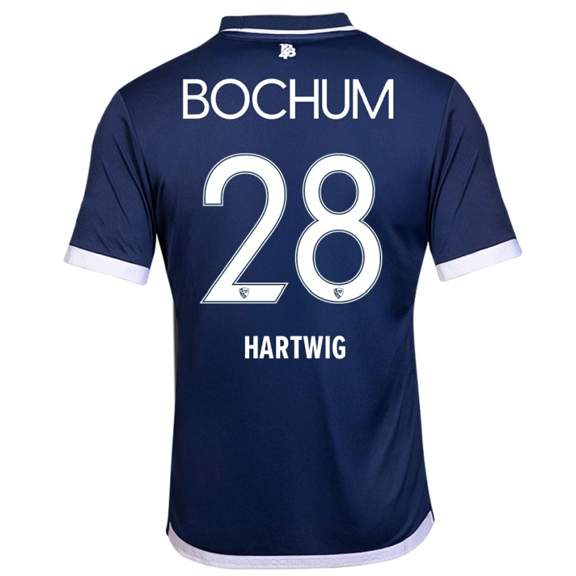 Danxen Dames Luis Hartwig #28 Marine Wit Thuisshirt Thuistenue 2025/26 T-Shirt