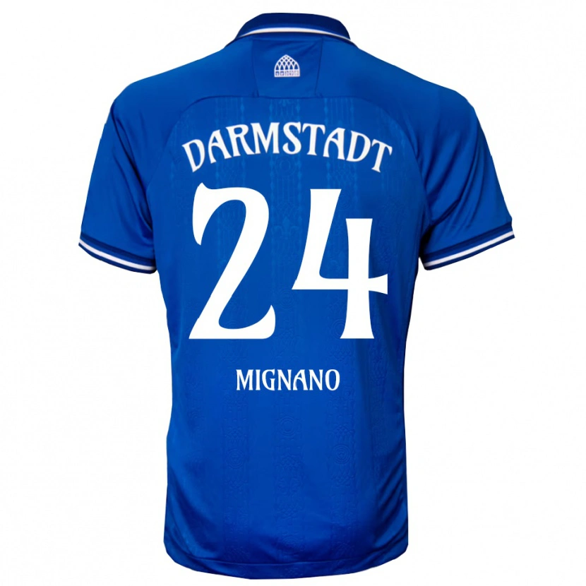 Danxen Dames Luigi Mignano #24 Blauw Wit Thuisshirt Thuistenue 2025/26 T-Shirt