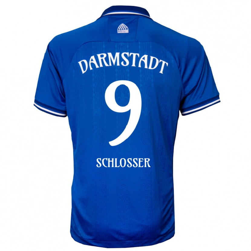 Danxen Dames Mika Schlosser #9 Blauw Wit Thuisshirt Thuistenue 2025/26 T-Shirt