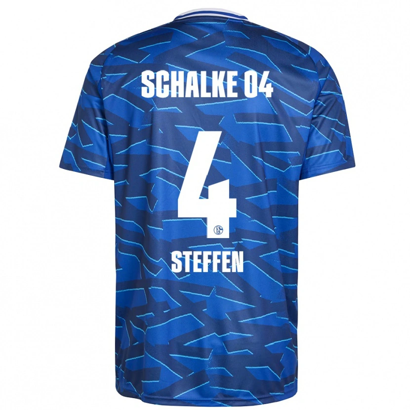 Danxen Dames Kjell Steffen #4 Koningsblauw Wit Thuisshirt Thuistenue 2025/26 T-Shirt