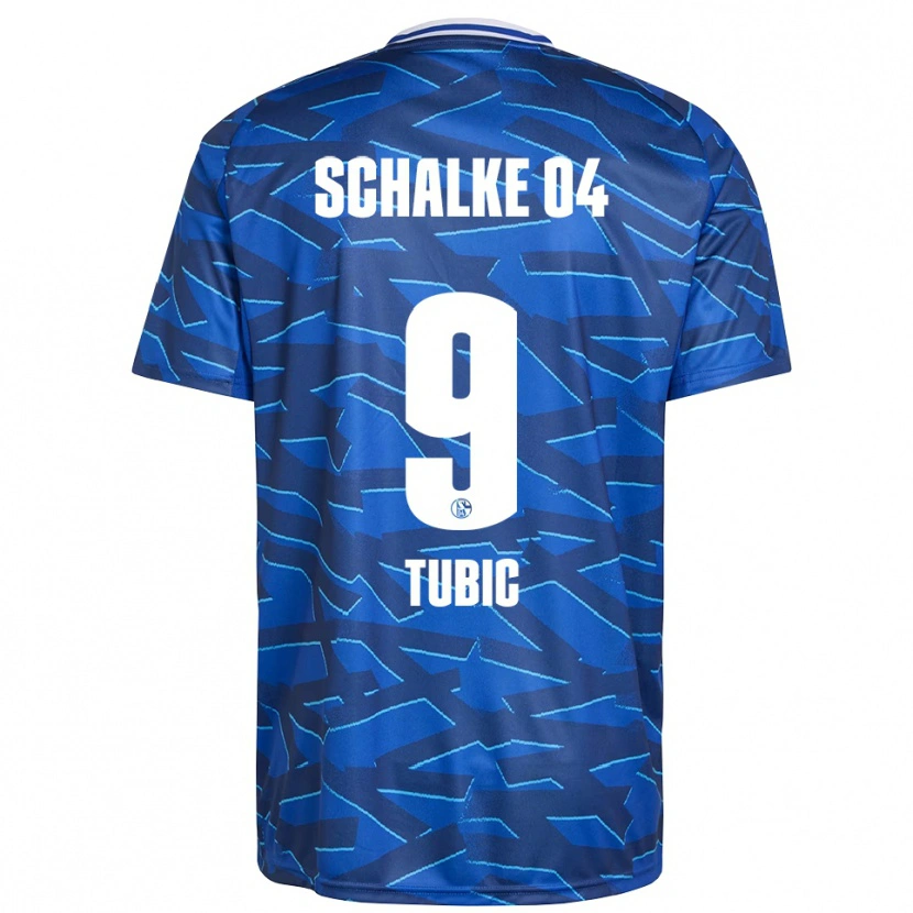 Danxen Dames Malik Tubic #9 Koningsblauw Wit Thuisshirt Thuistenue 2025/26 T-Shirt