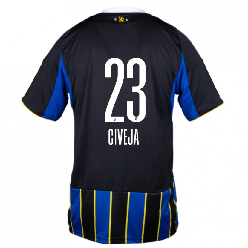 Danxen Dames Tim Civeja #23 Blauw Zwart Geel Thuisshirt Thuistenue 2025/26 T-Shirt