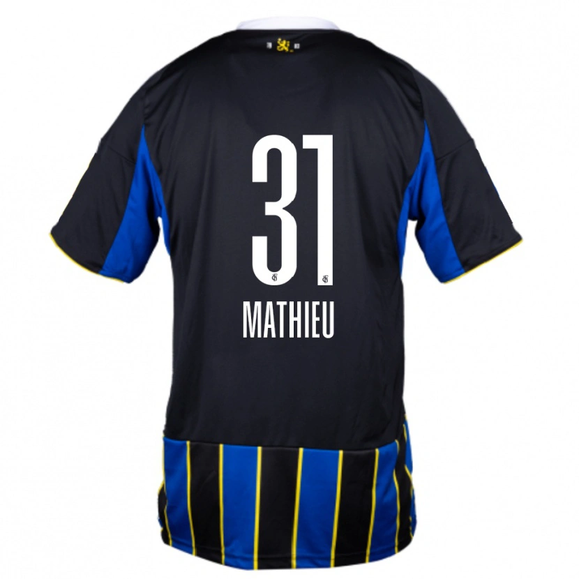 Danxen Dames Sammy Mathieu #31 Blauw Zwart Geel Thuisshirt Thuistenue 2025/26 T-Shirt