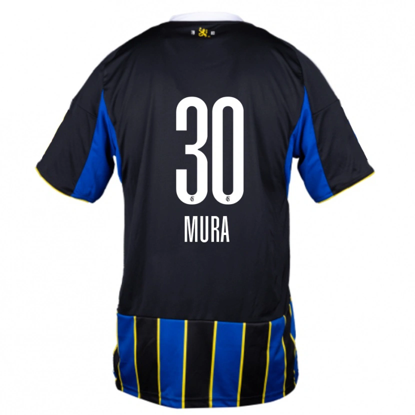 Danxen Dames Luca Mura #30 Blauw Zwart Geel Thuisshirt Thuistenue 2025/26 T-Shirt
