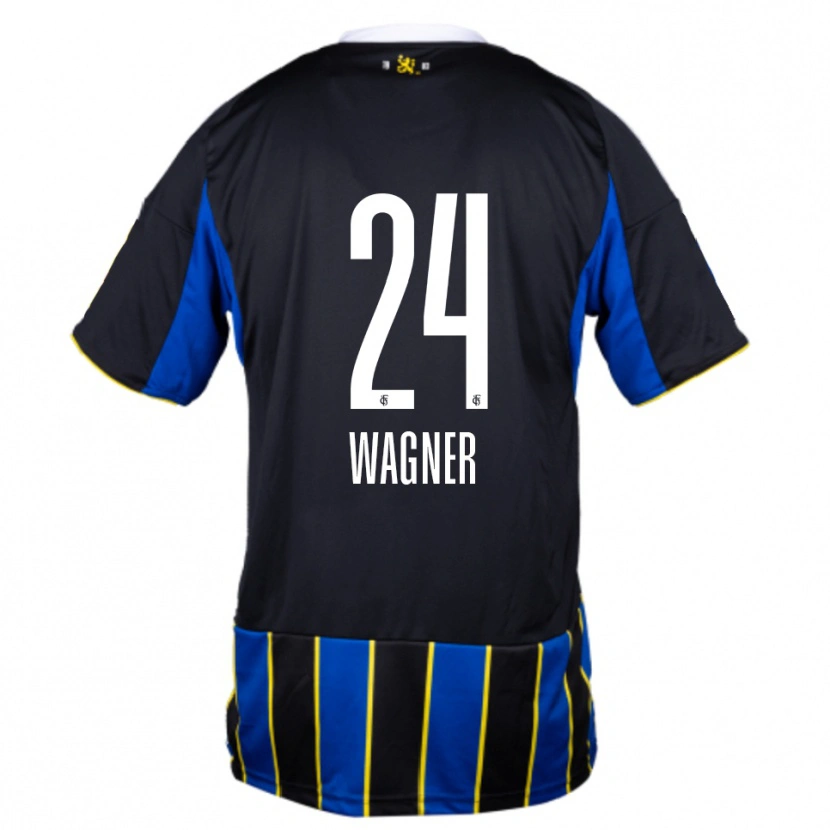 Danxen Dames Emma Wagner #24 Blauw Zwart Geel Thuisshirt Thuistenue 2025/26 T-Shirt