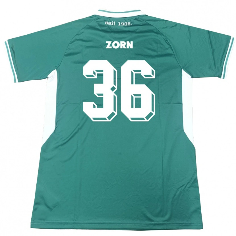 Danxen Dames Emil Zorn #36 Groen Wit Thuisshirt Thuistenue 2025/26 T-Shirt