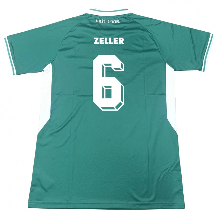 Danxen Dames Lucas Zeller #6 Groen Wit Thuisshirt Thuistenue 2025/26 T-Shirt