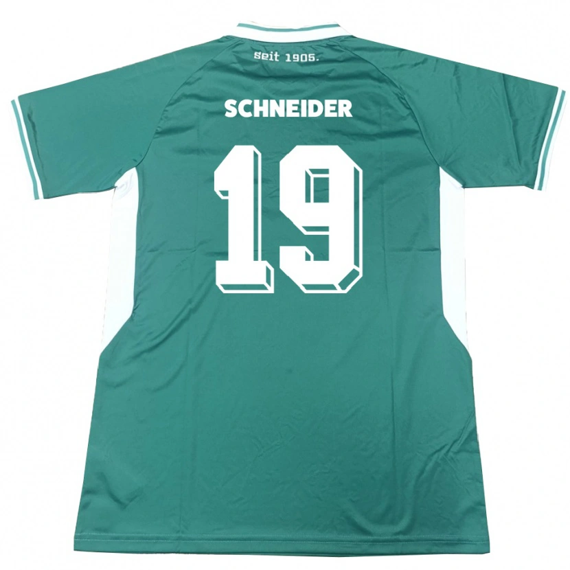 Danxen Dames Lukas Schneider #19 Groen Wit Thuisshirt Thuistenue 2025/26 T-Shirt