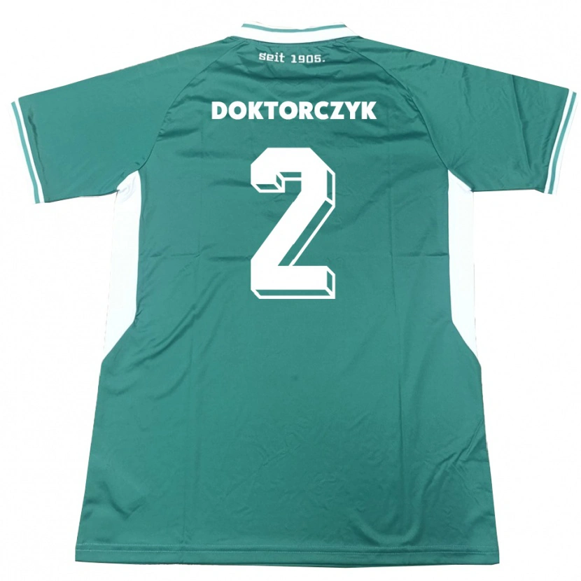 Danxen Dames Nick Doktorczyk #2 Groen Wit Thuisshirt Thuistenue 2025/26 T-Shirt
