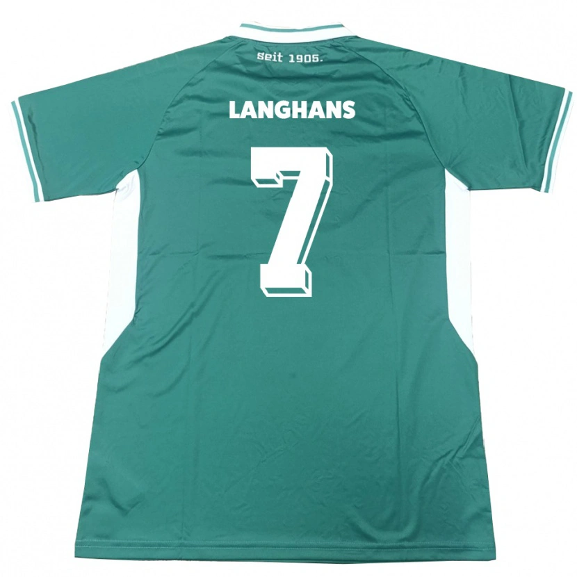 Danxen Dames Leonard Langhans #7 Groen Wit Thuisshirt Thuistenue 2025/26 T-Shirt