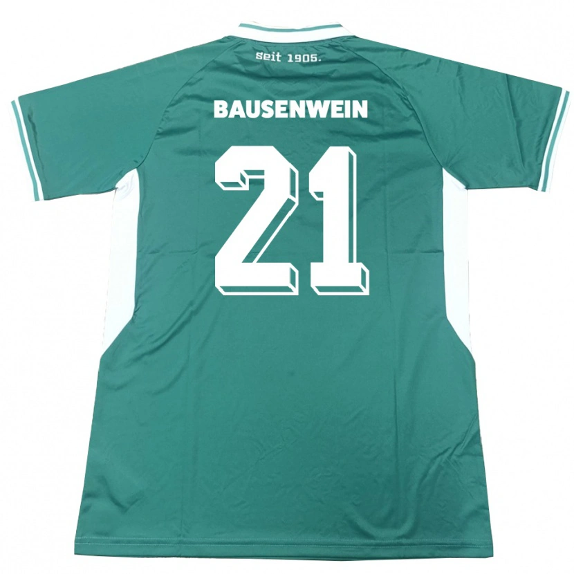 Danxen Dames Lauris Bausenwein #21 Groen Wit Thuisshirt Thuistenue 2025/26 T-Shirt