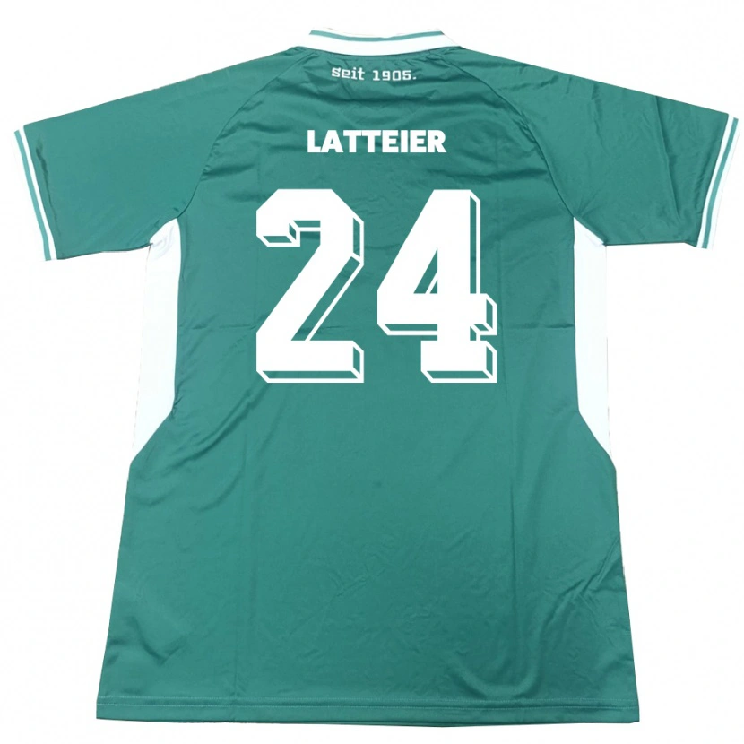 Danxen Dames Tim Latteier #24 Groen Wit Thuisshirt Thuistenue 2025/26 T-Shirt