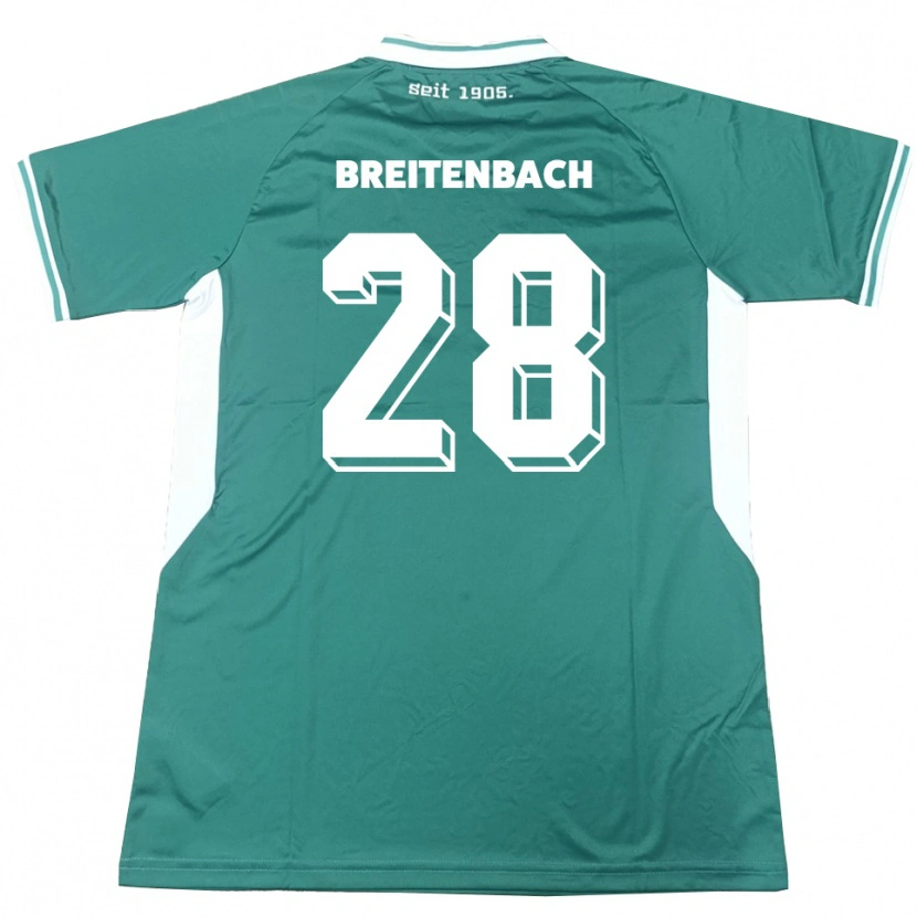 Danxen Dames Fabio Breitenbach #28 Groen Wit Thuisshirt Thuistenue 2025/26 T-Shirt