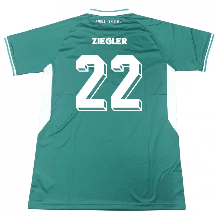Danxen Dames Kevin Ziegler #22 Groen Wit Thuisshirt Thuistenue 2025/26 T-Shirt
