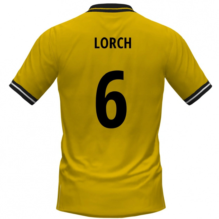 Danxen Dames Jeremias Lorch #6 Geel Zwart Thuisshirt Thuistenue 2025/26 T-Shirt