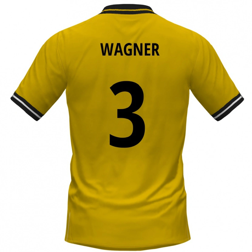 Danxen Dames Matti Wagner #3 Geel Zwart Thuisshirt Thuistenue 2025/26 T-Shirt