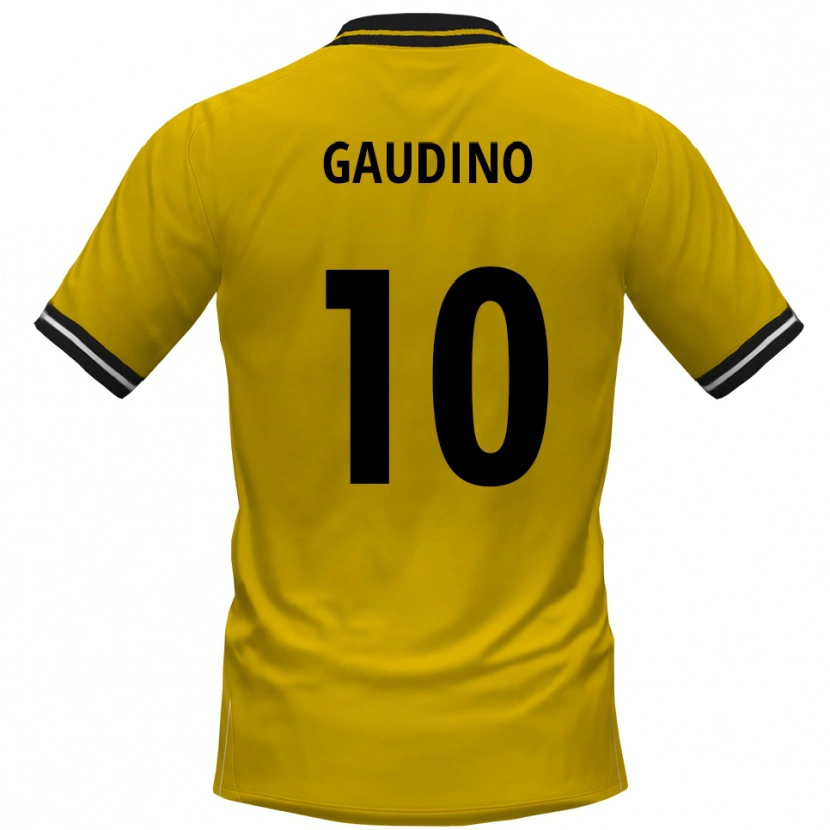 Danxen Dames Gianluca Gaudino #10 Geel Zwart Thuisshirt Thuistenue 2025/26 T-Shirt