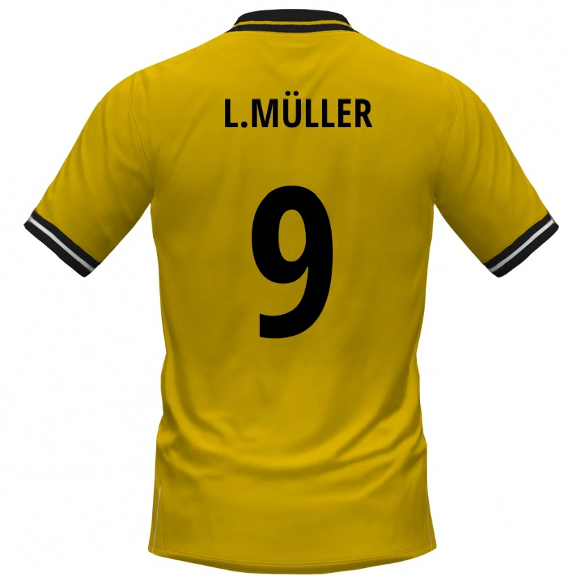 Danxen Dames Levyn Müller #9 Geel Zwart Thuisshirt Thuistenue 2025/26 T-Shirt