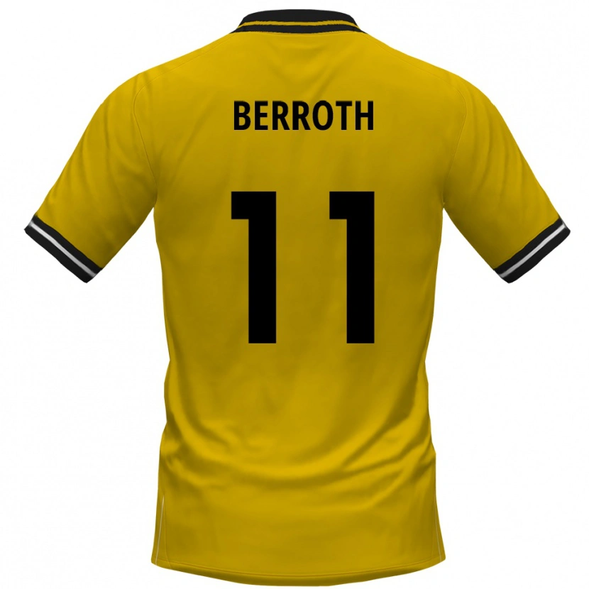 Danxen Dames Julius Berroth #11 Geel Zwart Thuisshirt Thuistenue 2025/26 T-Shirt