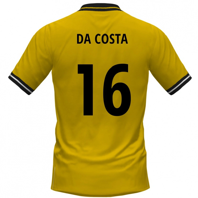 Danxen Dames Fabricio Sylva Da Costa #16 Geel Zwart Thuisshirt Thuistenue 2025/26 T-Shirt