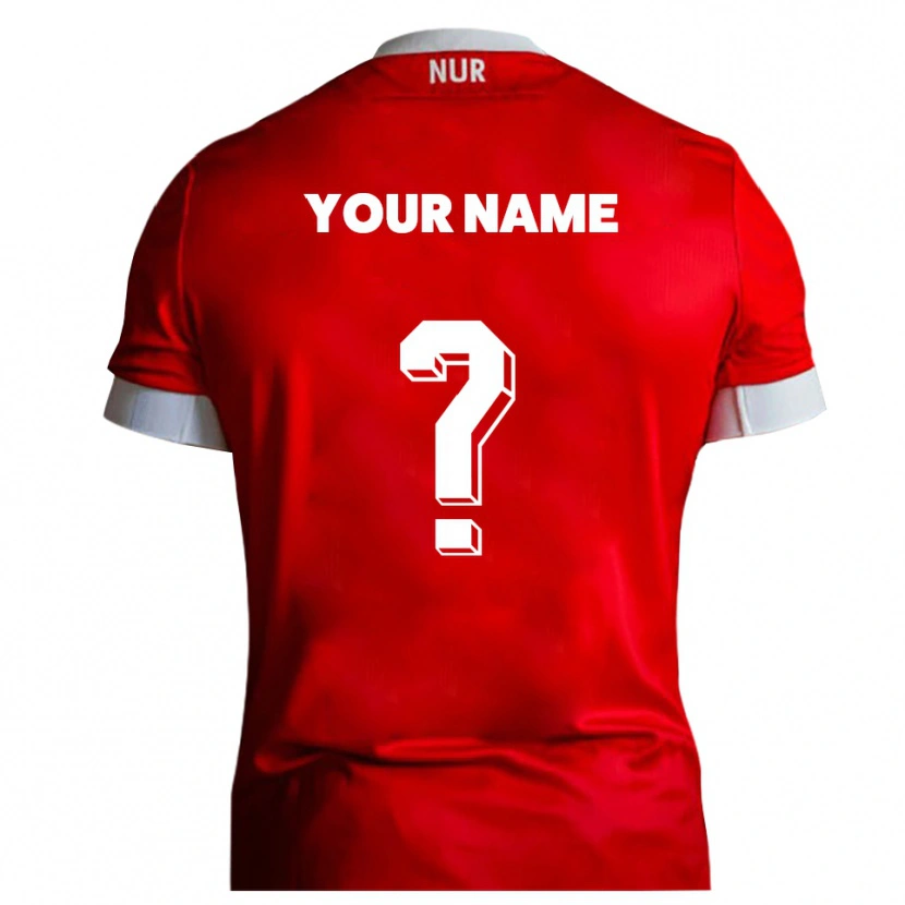 Danxen Dames Uw Naam #0 Rood Wit Thuisshirt Thuistenue 2025/26 T-Shirt