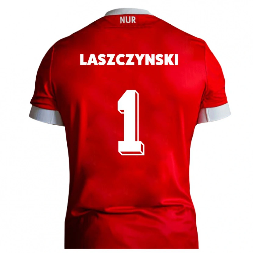 Danxen Dames Adam Laszczynski #1 Rood Wit Thuisshirt Thuistenue 2025/26 T-Shirt