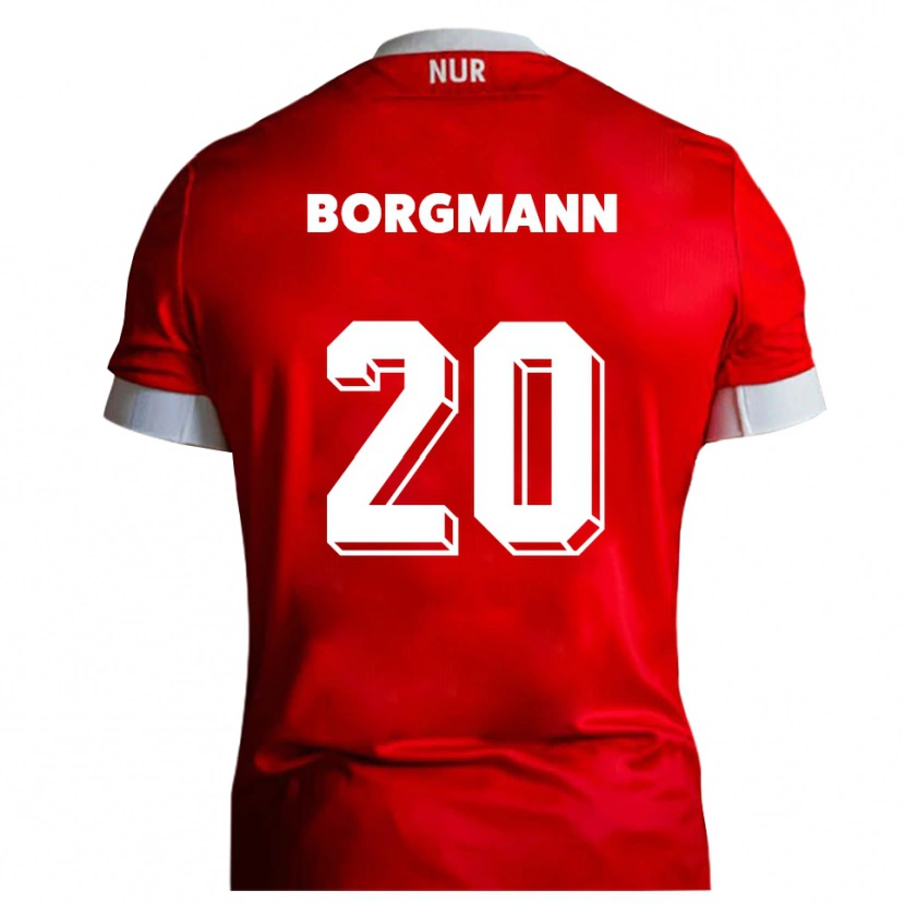 Danxen Dames Axel Borgmann #20 Rood Wit Thuisshirt Thuistenue 2025/26 T-Shirt