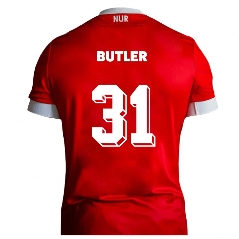 Danxen Dames Justin Butler #31 Rood Wit Thuisshirt Thuistenue 2025/26 T-Shirt