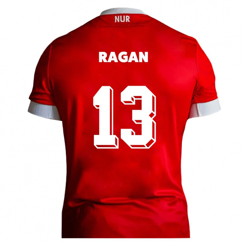 Danxen Dames Hubert Ragan #13 Rood Wit Thuisshirt Thuistenue 2025/26 T-Shirt