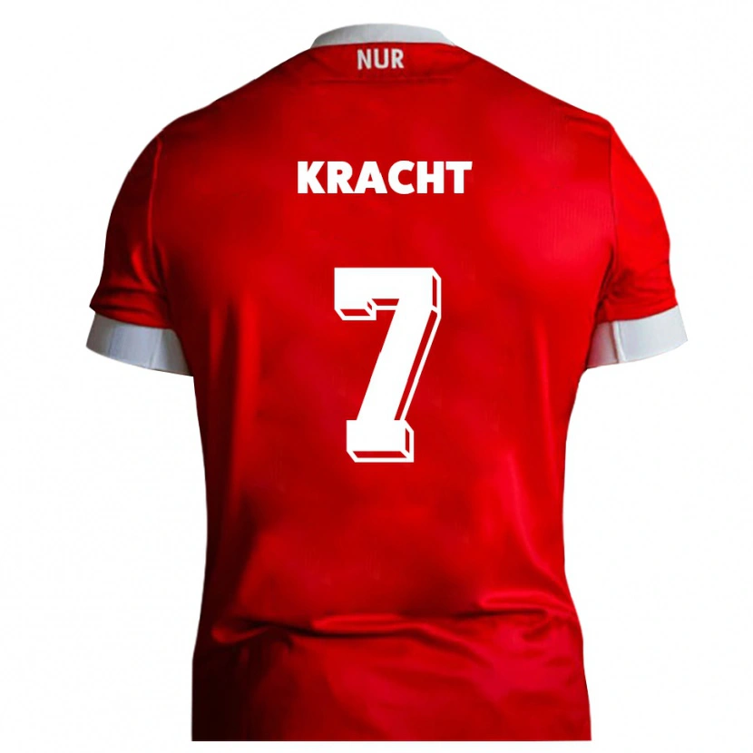 Danxen Dames Edwin Kracht #7 Rood Wit Thuisshirt Thuistenue 2025/26 T-Shirt