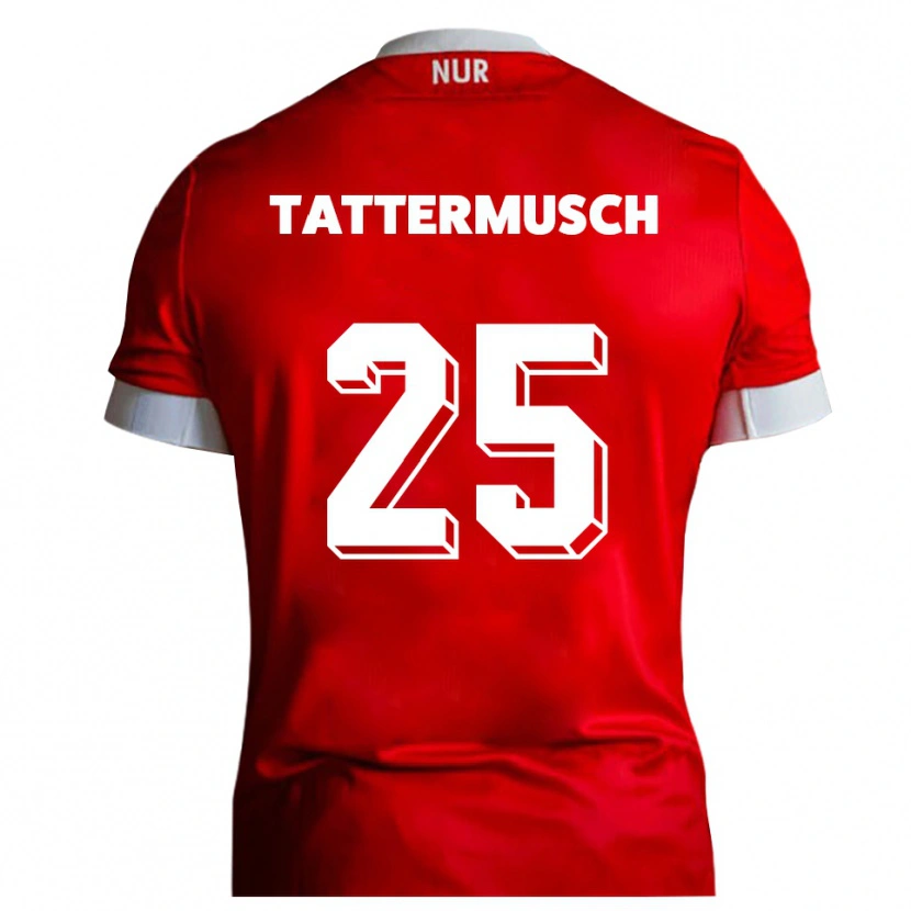 Danxen Dames Ted Tattermusch #25 Rood Wit Thuisshirt Thuistenue 2025/26 T-Shirt