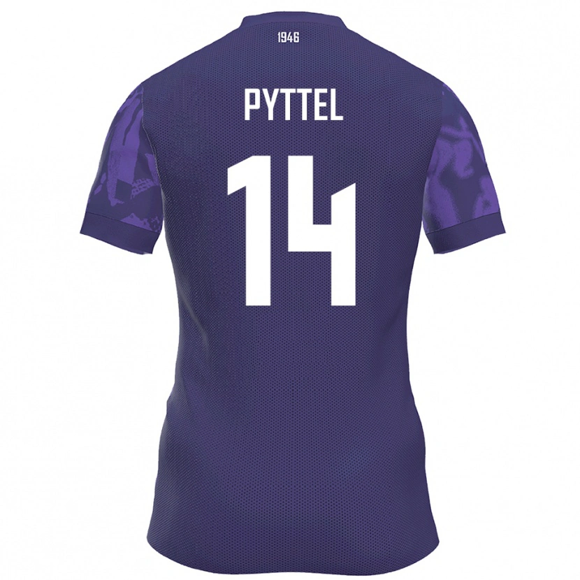 Danxen Dames Henrik Pyttel #14 Paars Wit Thuisshirt Thuistenue 2025/26 T-Shirt